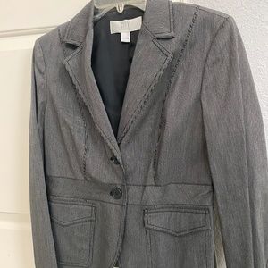 Women’s black pinstripe blazer